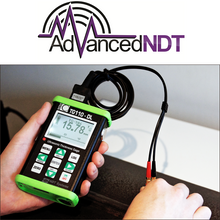 Load image into Gallery viewer, Nova TG110-DL General Purpose Ultrasonic Thickness Gauge in Action Testing Steel Pipe Thickness - Advanced NDT Limited